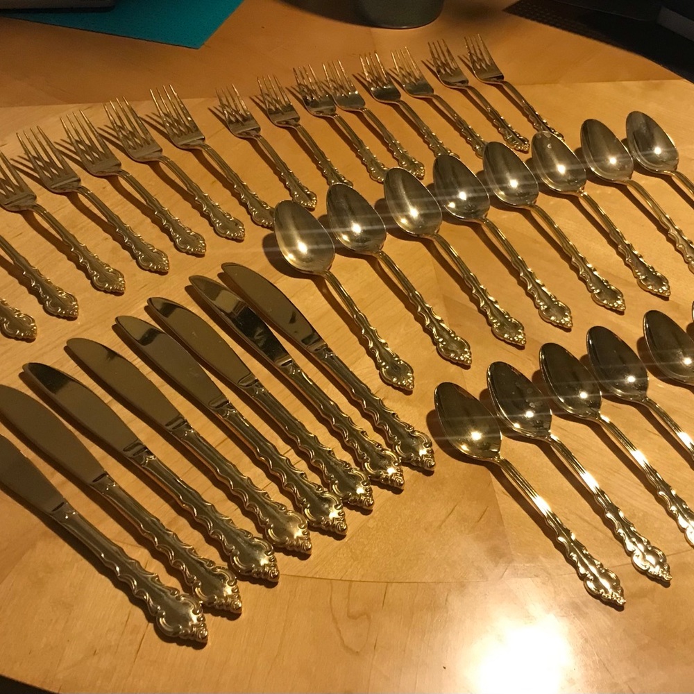 Towle Sterling Silver 48 piece set Tableware King Richard service for 8